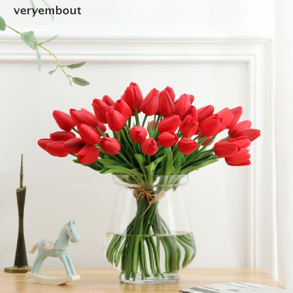Bó hoa tulip nhân tạo trang trí nhà cửa/tiệc cưới