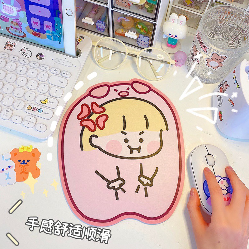 Ins Korea Cartoon Girl Heart Mouse Pad Student Dormitory Home Desktop Mat Cute Creative Small Table Pad