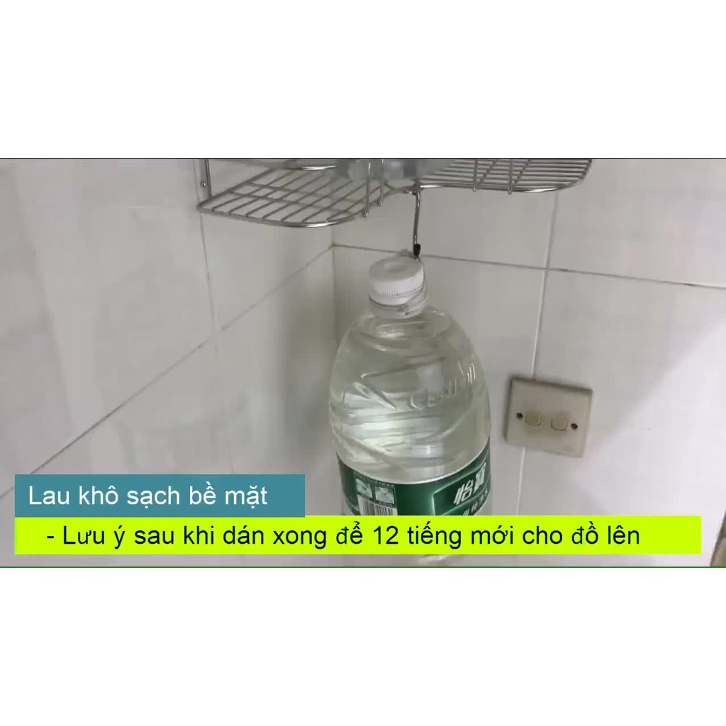 Kệ góc Inox 304 - Kệ dán tường để đồ nhà tắm, nhà vệ sinh, nhà bếp - Gía treo đựng đồ inox cao cấp - Gia Dụng Tân Thanh