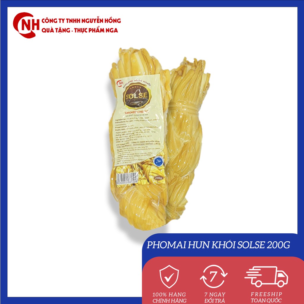 Phô Mai Hun Khói Solse công nghệ Nga 100g, 200g, pho mai hun khói tết bím Solse