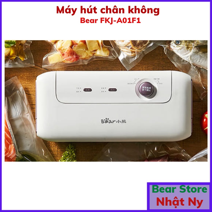 Máy hút chân không Bear mini cầm tay 4 tính năng giúp bảo quản thực phẩm lâu Tặng kèm 30 túi Gia dụng Bear Tuli Mart