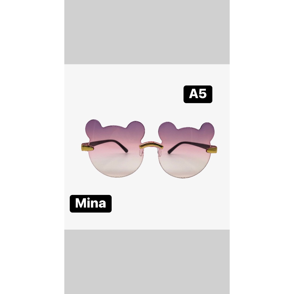 Kính Mát Hình Tai Gấu Dễ Thương Chống Tia Uv Bảo Vệ Mắt Cho Bé