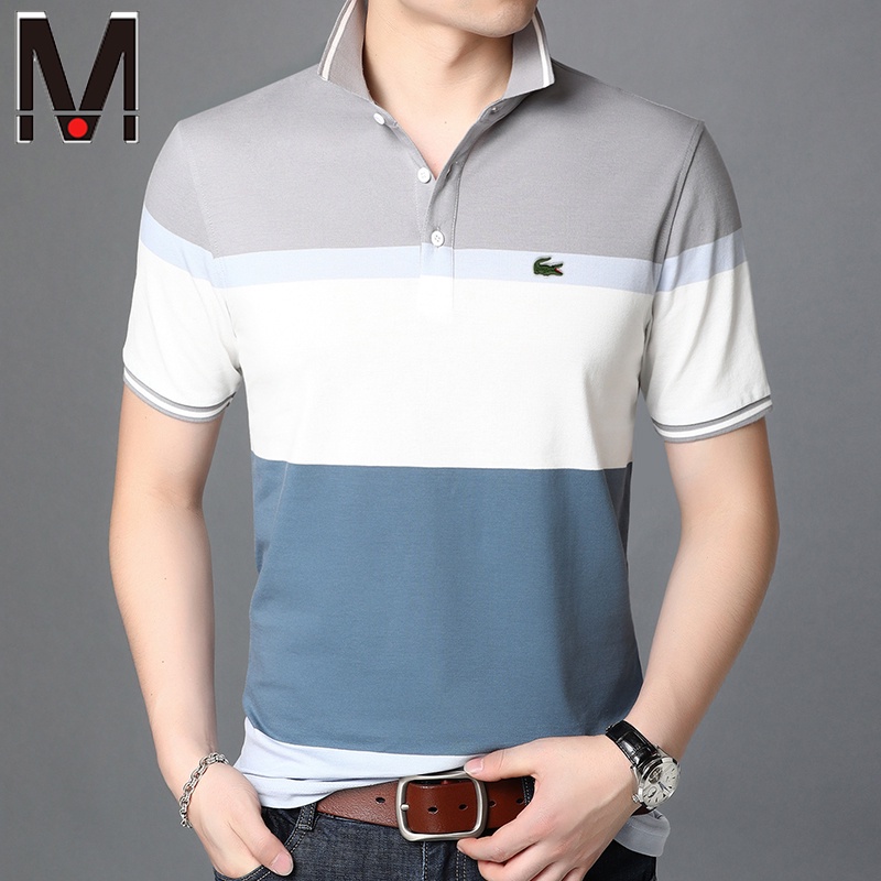 Áo Thun Polo Nam Chất Cotton Tay Ngắn Thanh Lịch Thời Trang 3 Màu Tùy Chọn