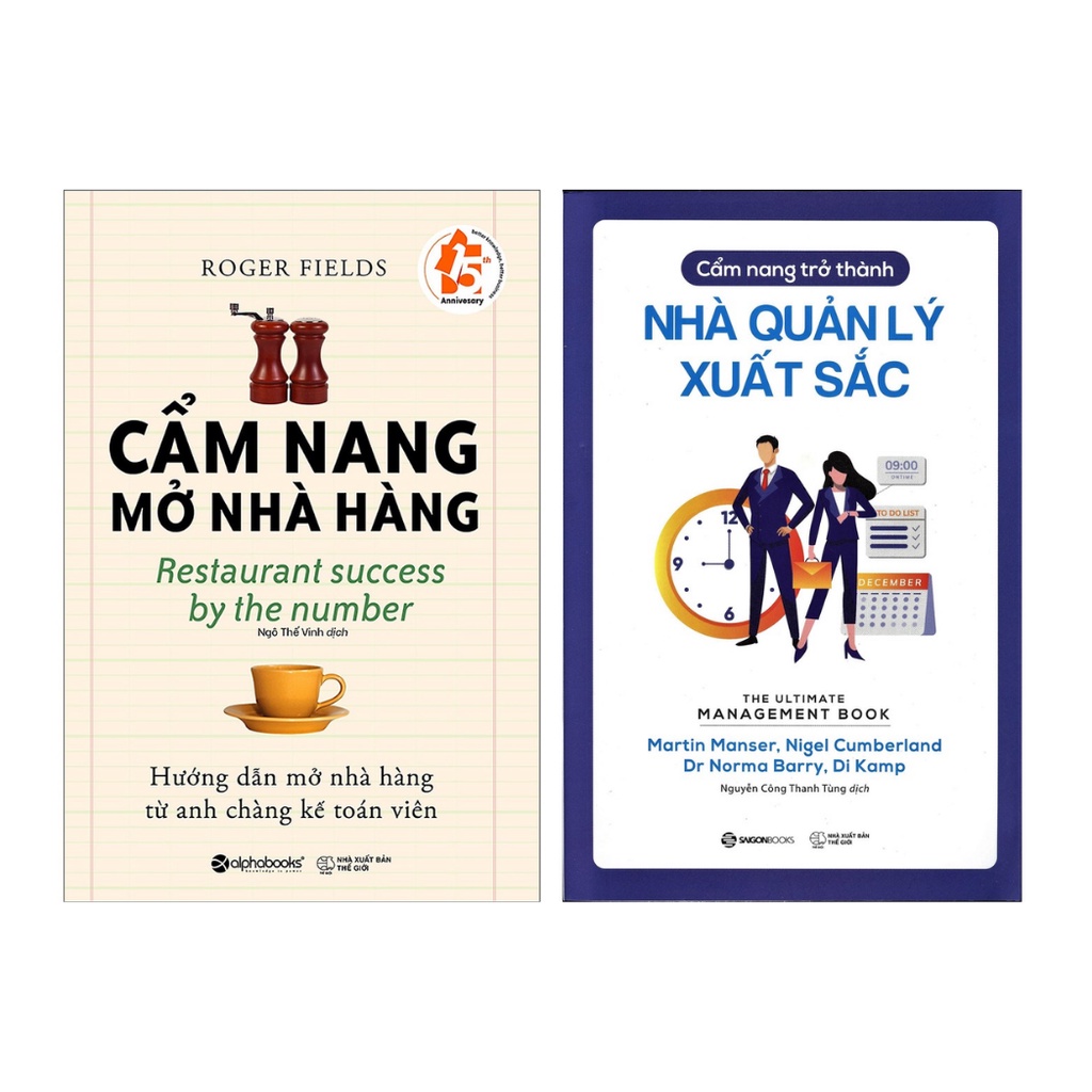 Sách Combo 2c : Cẩm nang trở thành nhà quản lý xuất sắc sg +Cẩm nang mở nhà hàng al