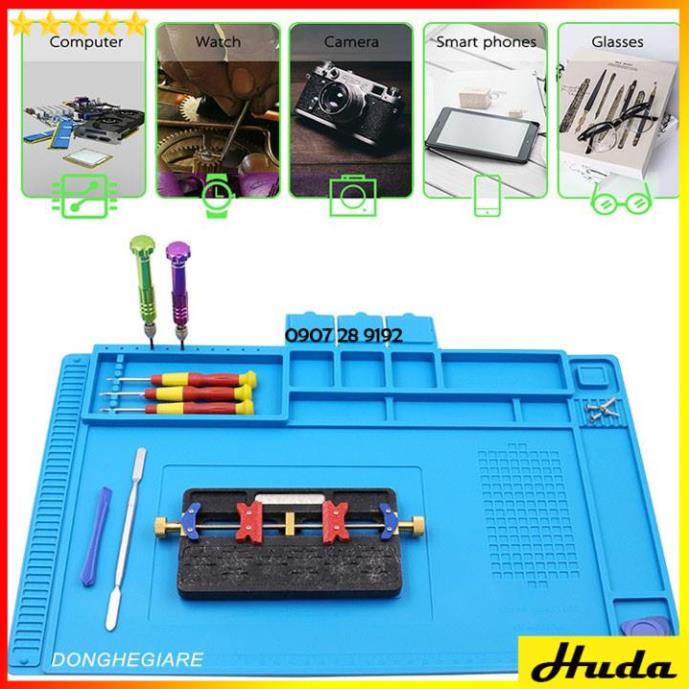 Tấm Lót Sửa Chữa Điện Thoại (Thảm Kỹ Thuật) Loại Lớn_ Dụng Cụ Cách Nhiệt Bằng Silicon Cho Mỏ Hàn Nhiệt Điện Tử