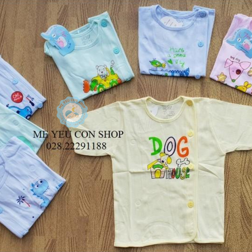 ÁO BÁC SĨ TAY NGẮN MÀU CHO BÉ 3-9kG - JOU