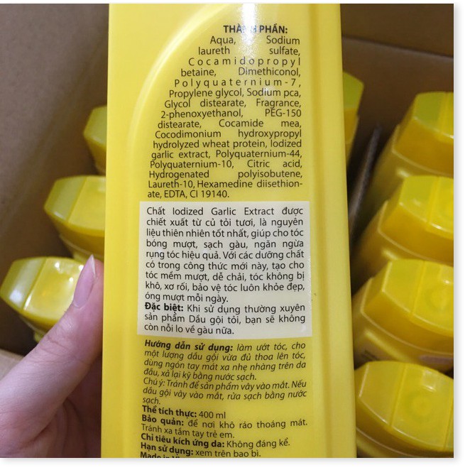 [Mã chiết khấu giảm giá sỉ sản phẩm chính hãng] Dầu gội tỏi Thorakao 400ml - Hỗ trợ giảm rụng tóc