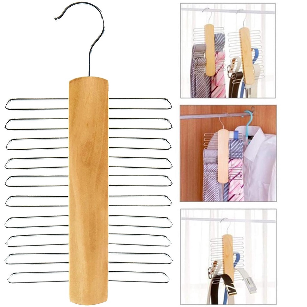 Kệ gỗ Treo Cà Vạt Chống Trượt Tiện Dụng