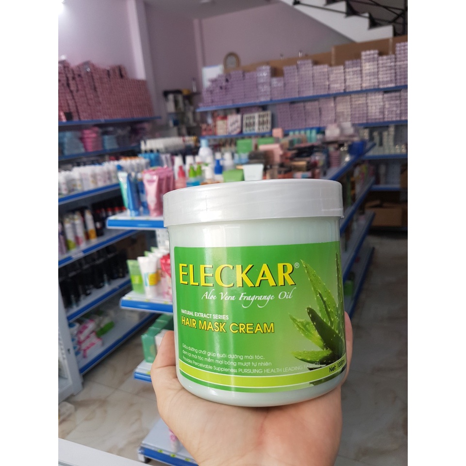 Hấp Dầu Kem xả Ủ Tóc Hoa Sen, Bơ, Oliu, Hoa Anh Đào, Nha Đam ELECKAR 1000ml - Ngăn Ngừa Và Phục Hồi Tóc Cho Tóc Mềm Mượt