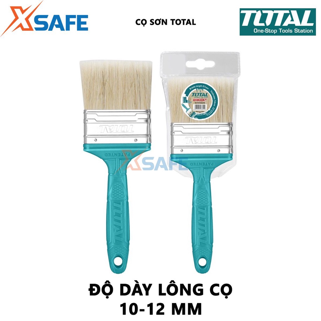 Cọ sơn TOTAL Chổi quét sơn độ rộng cọ 1-4 inch, độ dài lông cọ 45-57mm, độ dày lông cọ 10-14mm, tay cầm nhựa độc đáo