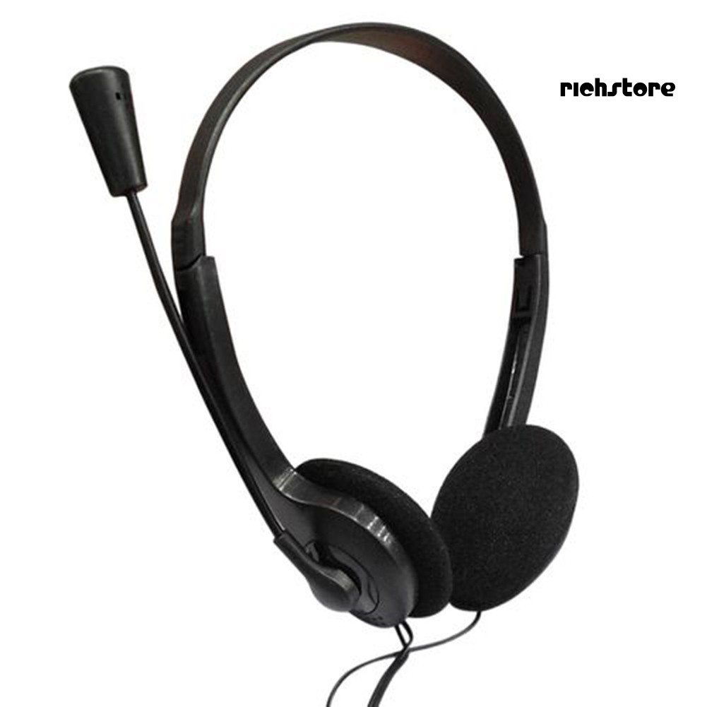 EJ_3.5mm Wired Over-Ear Headphone Stereo Headset with Microphone for PC Laptop