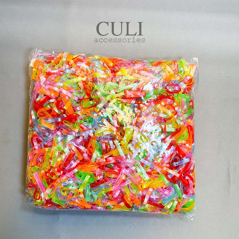 Thun cột tóc, chun buộc tóc 1kg thun đen, mix màu sỉ - lẻ