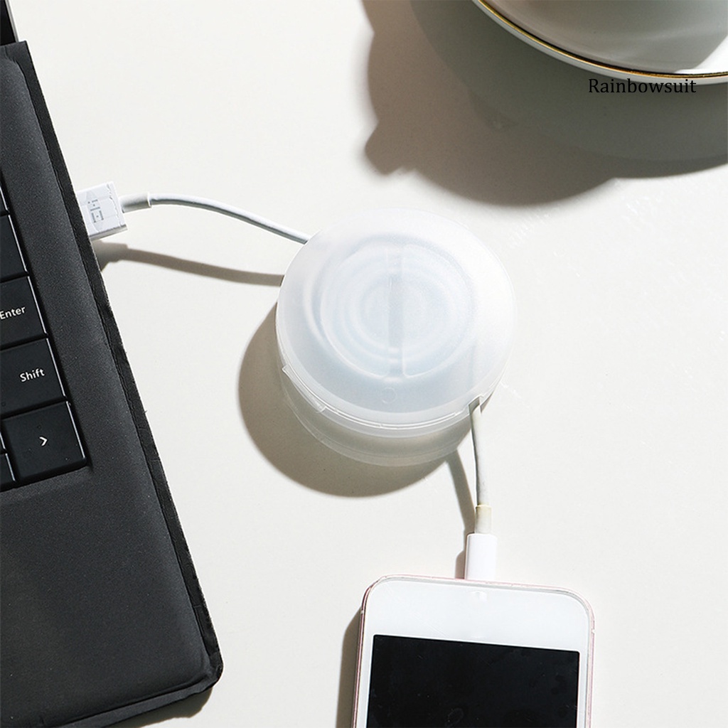 Hộp Quấn Dây Cáp Sạc / Tai Nghe Bằng Nhựa Tiện Dụng Mang Theo Du Lịch Nhiều Màu Tự Chọn