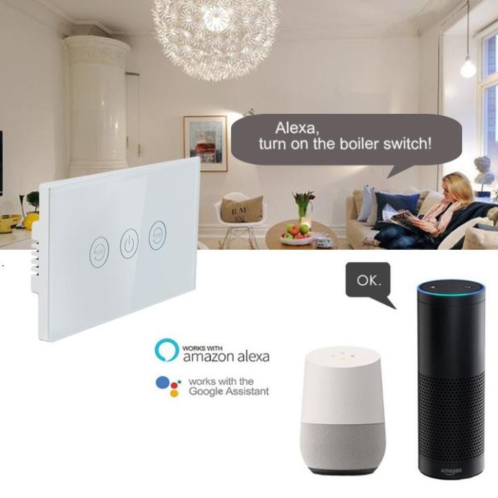 Công Tắc Wifi Bình Nóng Lạnh 20A Hẹn Giờ Tắt Tuya