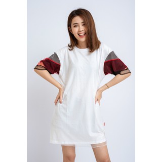 Váy boo nữ dáng loose mesh overlay boo