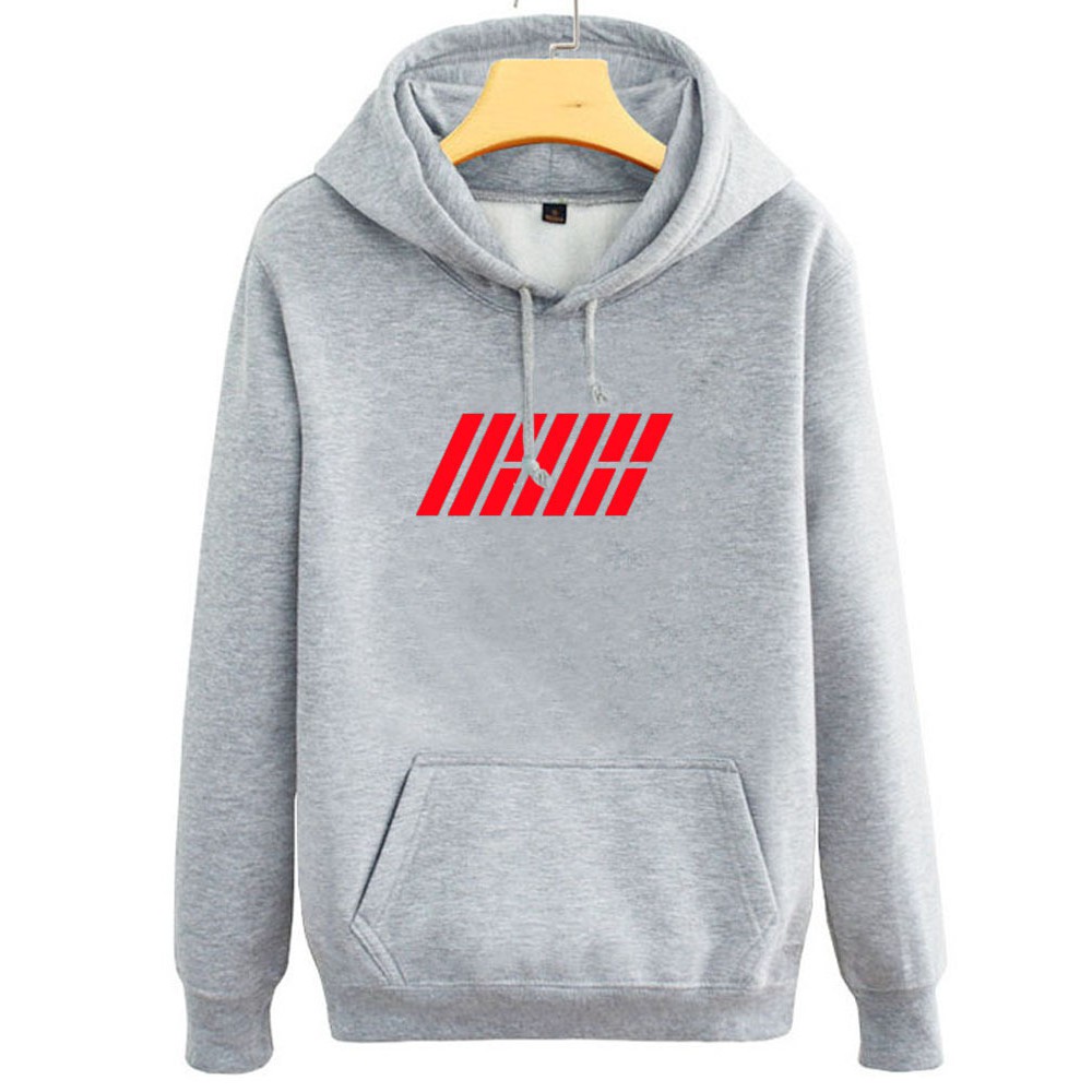 Áo Hoodie Lót Nhung In Hình Nhóm Nhạc Ikon Phong Cách Hàn Quốc Thời Trang Xuân Thu Mới Cho Nam Nữ