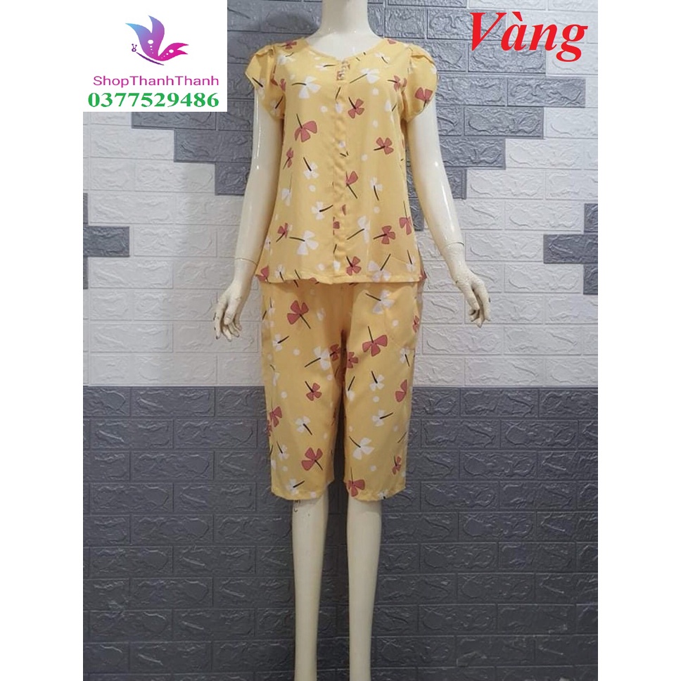 Tôn Lửng cổ Ngọc tay đắp Đồ bộ mặc nhà Big Size ShopThanhThanh