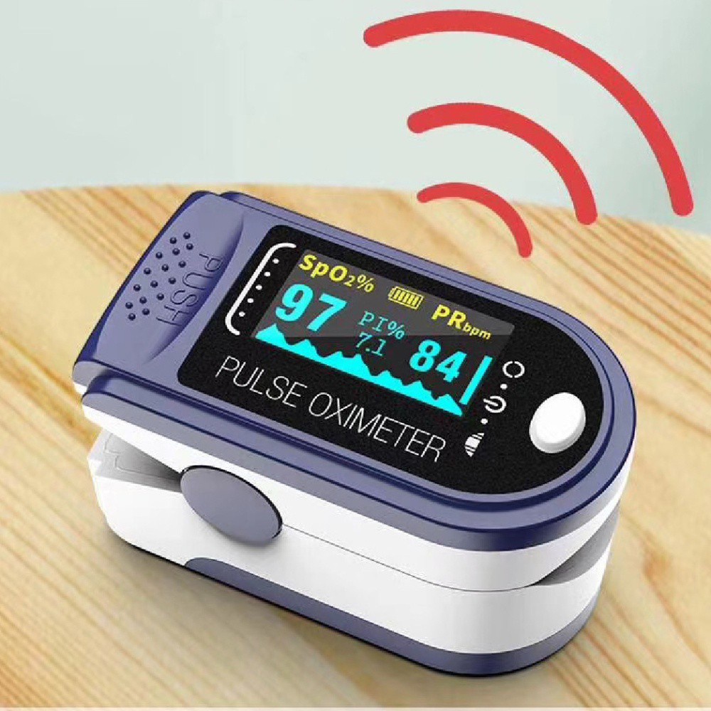 【Ready】 Digital Finger Oximeter Blood Oxygen Saturation Pulse Oximeter Finger Saturometer  SpO2 PR Heart Rate Monito（(Without Battery)） colorlife