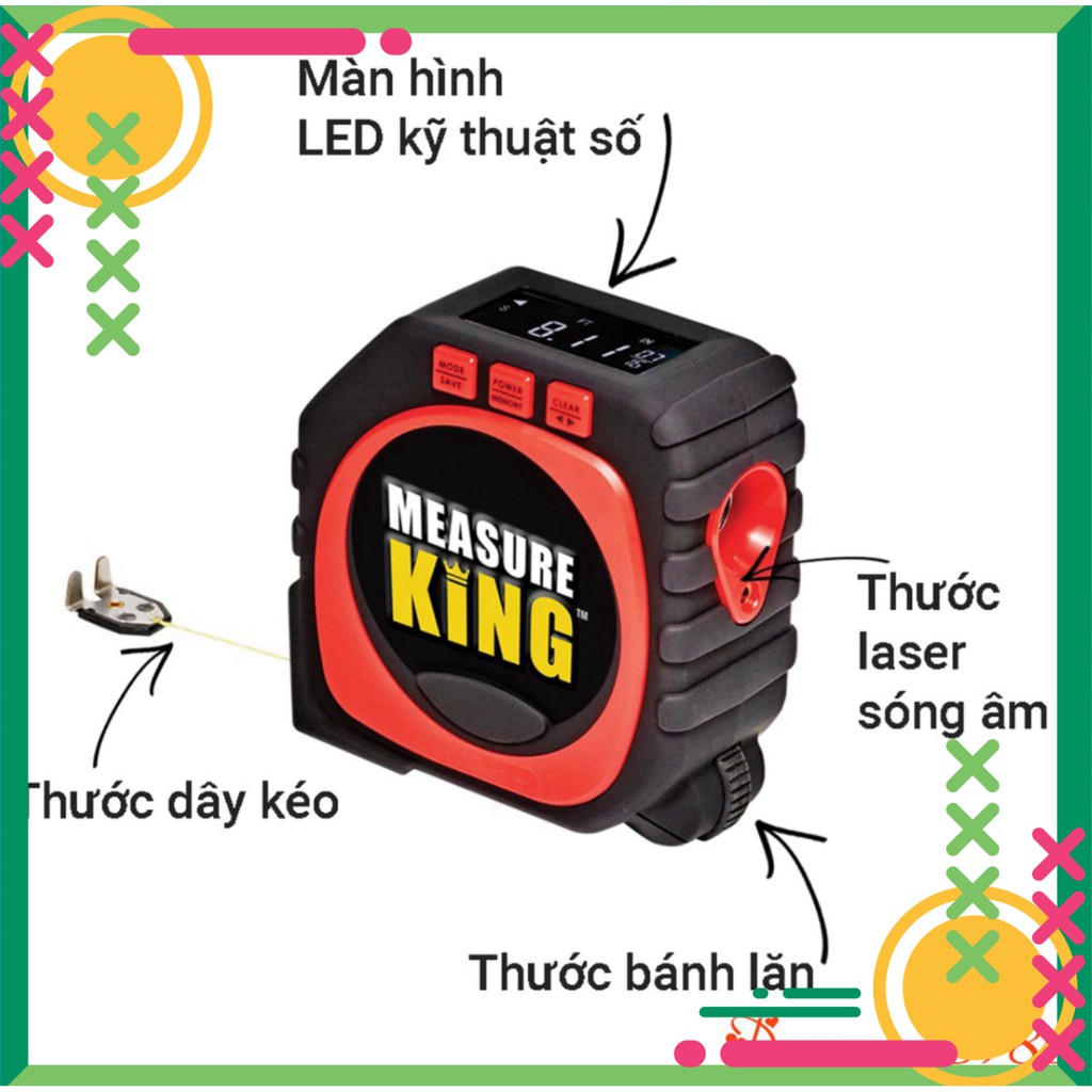 [FREE SHIP] thước laze king mới - thước đo thế hệ mớ