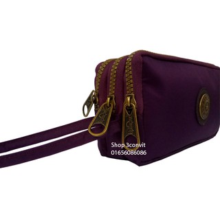 Ví Cầm Tay Kipling Ba Ngăn Lớn 20*10 cm