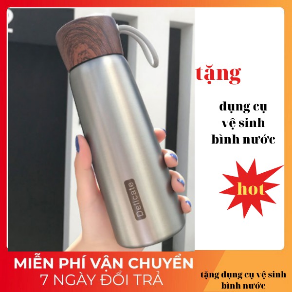 Bình giữ nhiệt DELICATE bình nước giữ nhiệt inox 500ml - LOẠI TỐT bình đựng nước bình nước