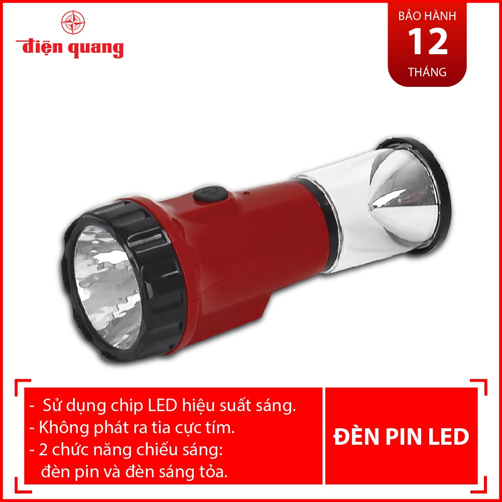 Đèn pin Điện Quang ĐQ PFL03 R (pin sạc)