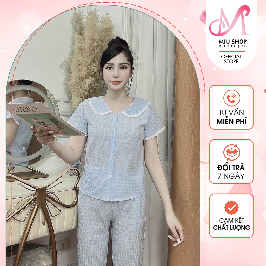 Quần áo lửng nữ kẻ cao cấp,thiết kế sang trọng mềm mại -T006