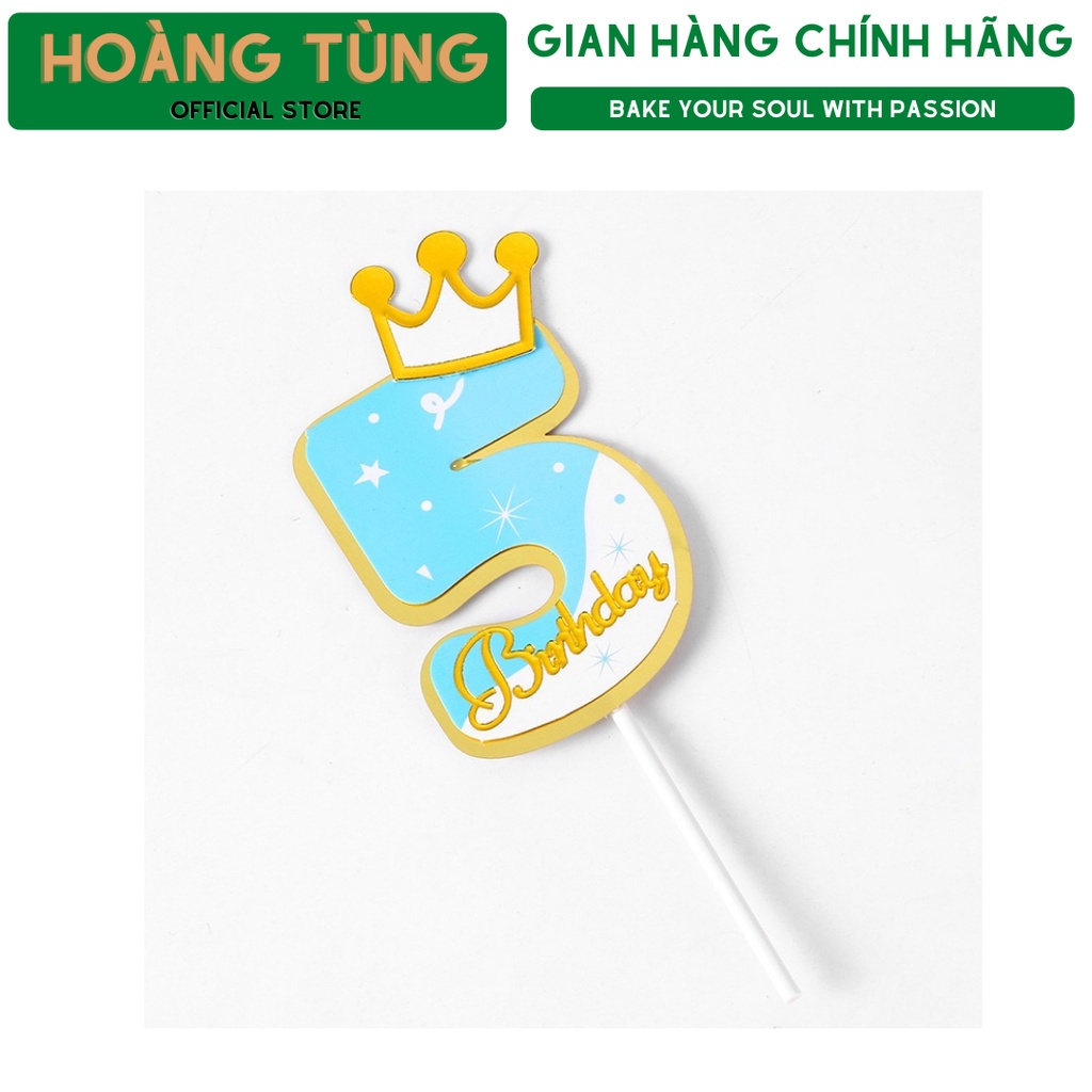 Phụ kiện trang trí bánh sinh nhật, bánh kem Hoàng Tùng A1. A2 (Bộ 5 thẻ)