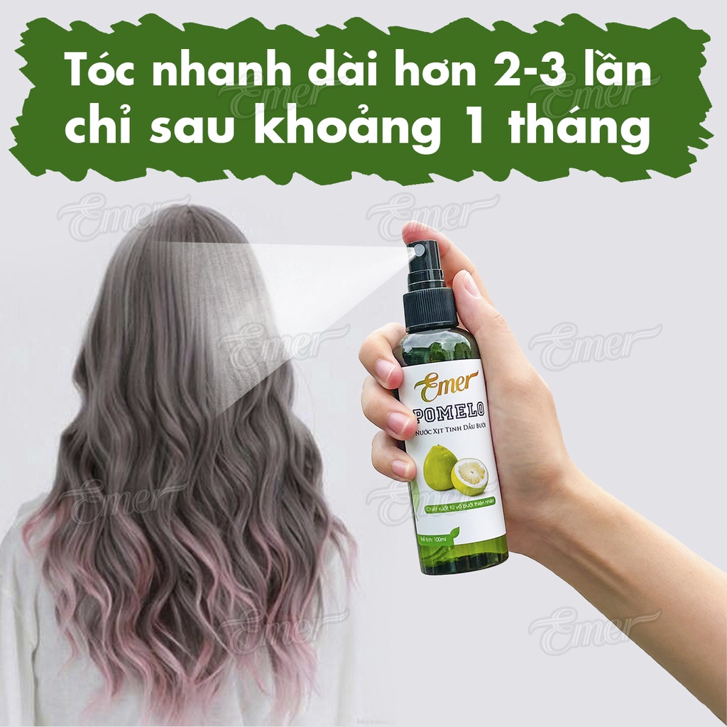 [BỘ ĐÔI GIẢM RỤNG TÓC] Dầu gội bưởi Pomelo 300ml + Nước xịt dưỡng tóc tinh dầu vỏ bưởi Pomelo 100ml giúp tóc mọc nhanh