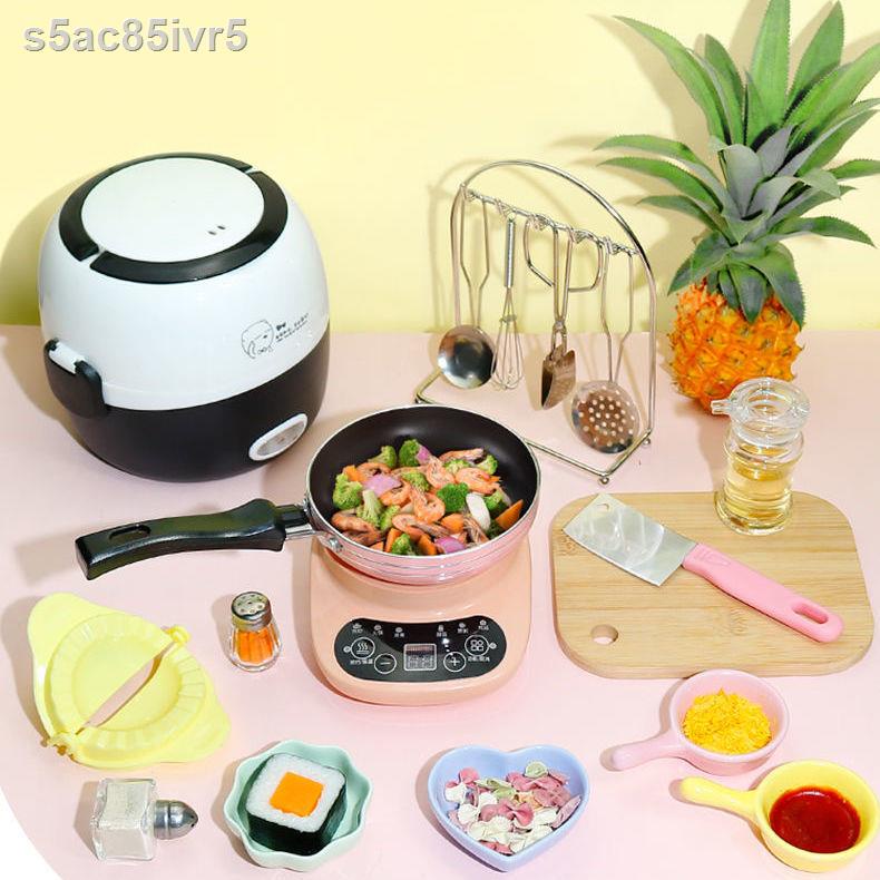 ஐ ✤♠✢Nhà bếp mini dành cho trẻ em nấu ăn thực sự bộ đồ dùng nhỏ phẩm chơi mô phỏng trò nồi cơm điện