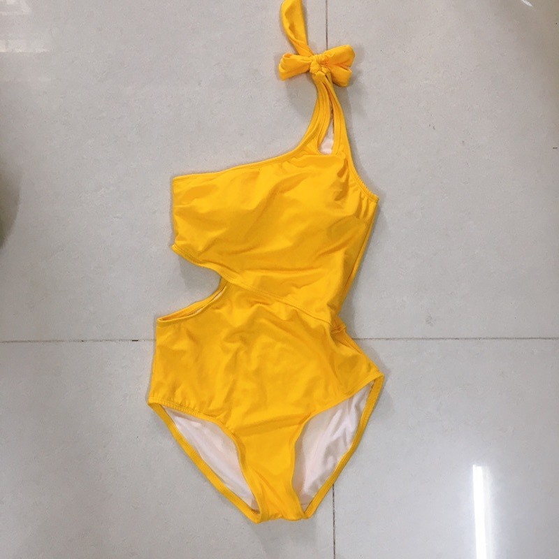 [BÁN CHẠY] Bikini, đồ bơi 1 mảnh khoét eo màu vàng cam