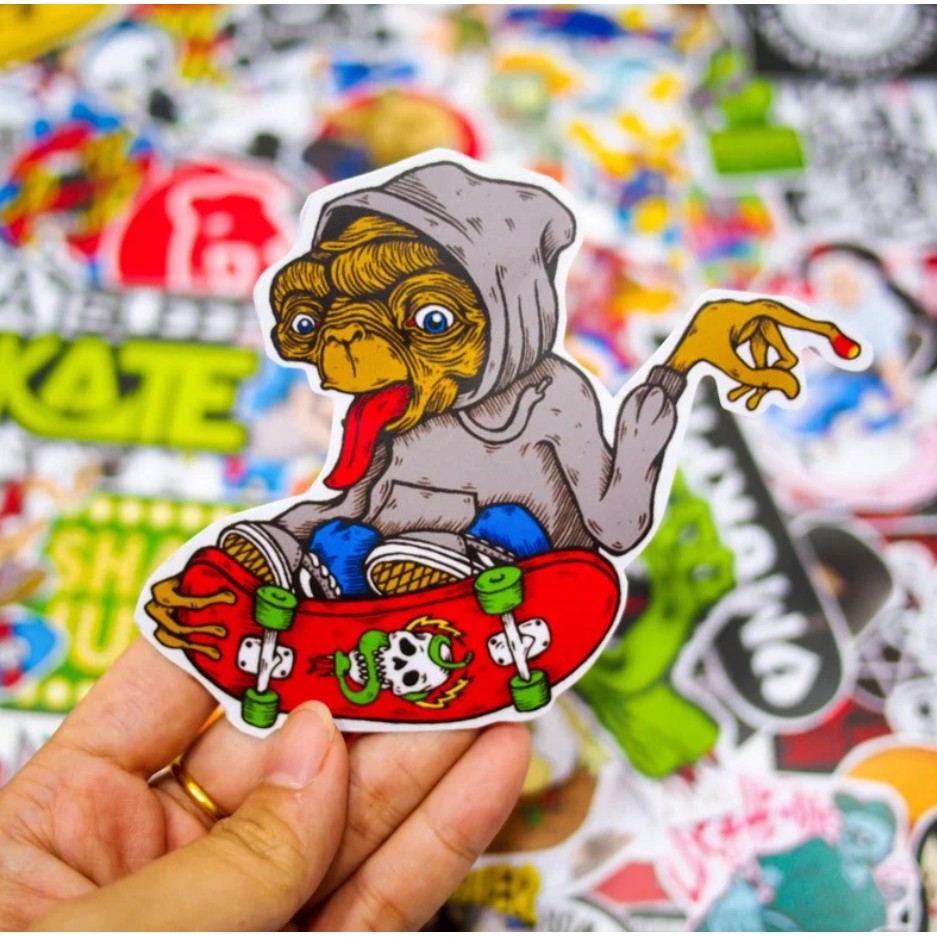 [LẺ 1 CHIẾC] STICKER SKATEBOARD VÁN TRUỢT -GIAO NGẪU NHIÊN trang trí VALI, LAPTOP, MŨ BẢO HIỂM, .. - Chống NƯỚC