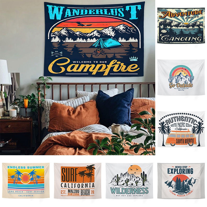 Tấm Vải Treo Tường Trang Trí Phòng Ngủ/Ký Túc Xá Thiết Kế Sang Trọng