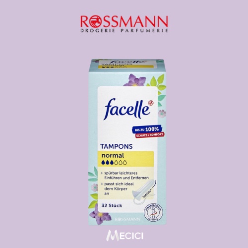 Tampon băng vệ sinh Facelle đủ size, hàng Đức chính hãng - Shop Mecici