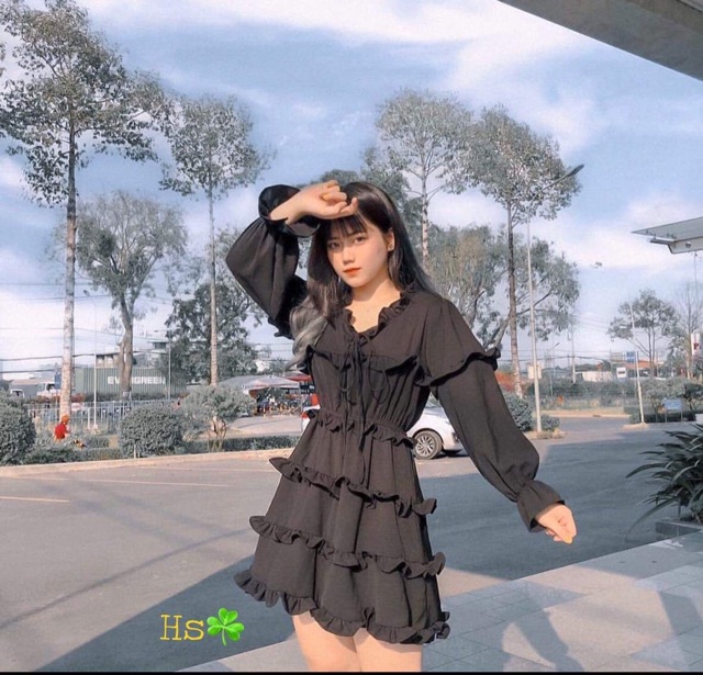 [Mã WASTGO hoàn 10% xu đơn 99k] VÁY TẦNG CỔ BÈO DÂY NƠ HSU1 | BigBuy360 - bigbuy360.vn