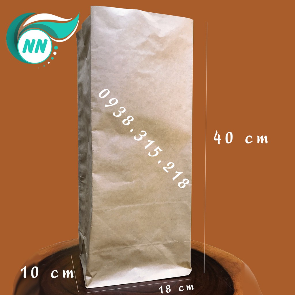100 Túi giấy Kraft 40 x 30 x 13cm - Loại giấy tốt định lượng 70gsm - Dùng để đóng gói hàng và gói trái cây chuyên nghiệp