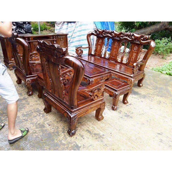 Bộ bàn ghế Minh Quốc Đào gỗ tràm giả mun