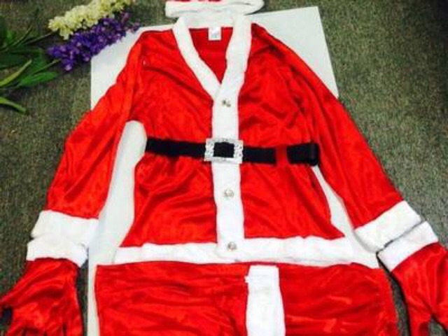 Sét 7 món đồ ông già Noel người lớn vải nhung