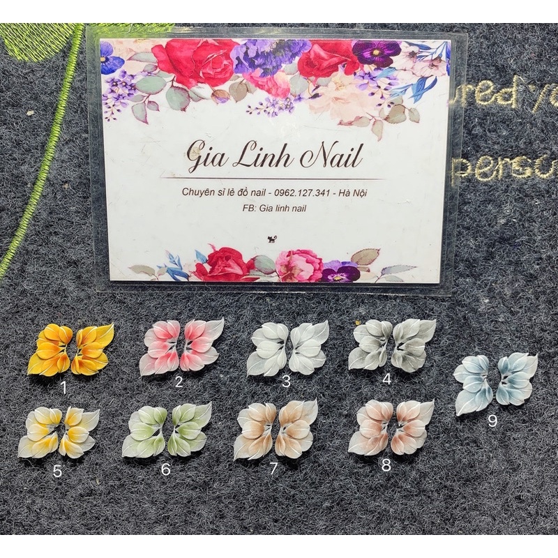 Hoa bột nail gắn móng chân | Hoa cánh tiên( set 10 bông )