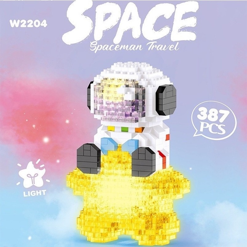 Bộ Đồ Chơi Lắp Ráp Lego Phi Hành Gia Nano 2022 Có Đèn LED Sáng Tạo Cho Bé