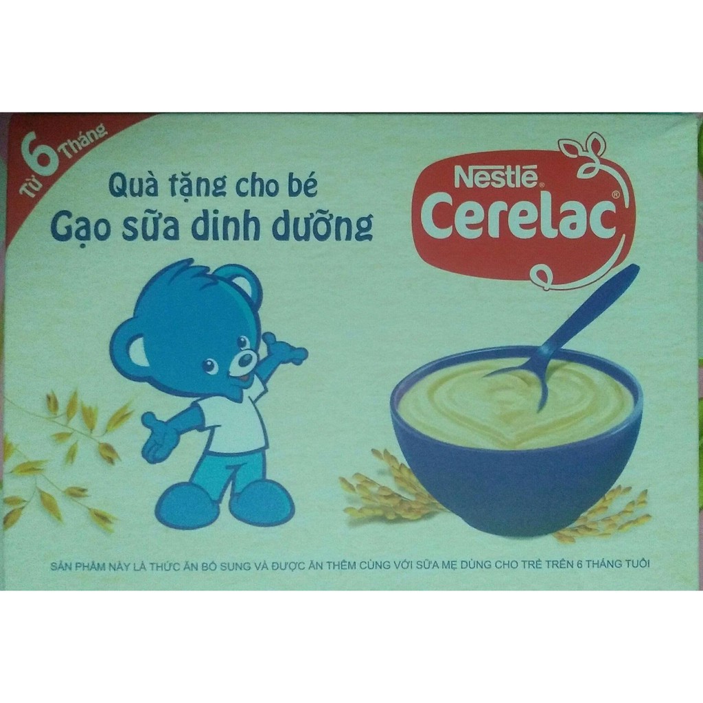 Combo 2 gói Bột ăn dặm Nestle CERELAC Gạo Sữa Dinh Dưỡng 20g/gói