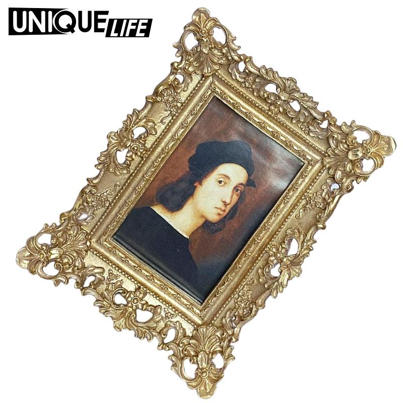 Khung Ảnh Nhựa Resin Hình Chữ Nhật Màu Vàng Để Bàn Trang Trí Nhà Cửa Đám Cưới