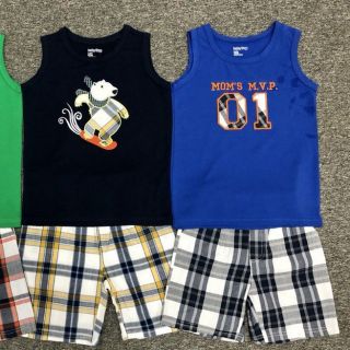 Sỉ bộ ba lỗ baby gap bé trai màu xanh