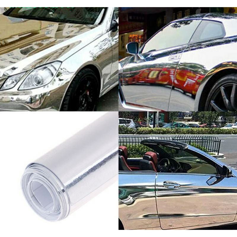 Giấy dán chrome bạc tráng gương dán trang trí xe hơi xe máy và đồ vật dụng chất lượng cao
