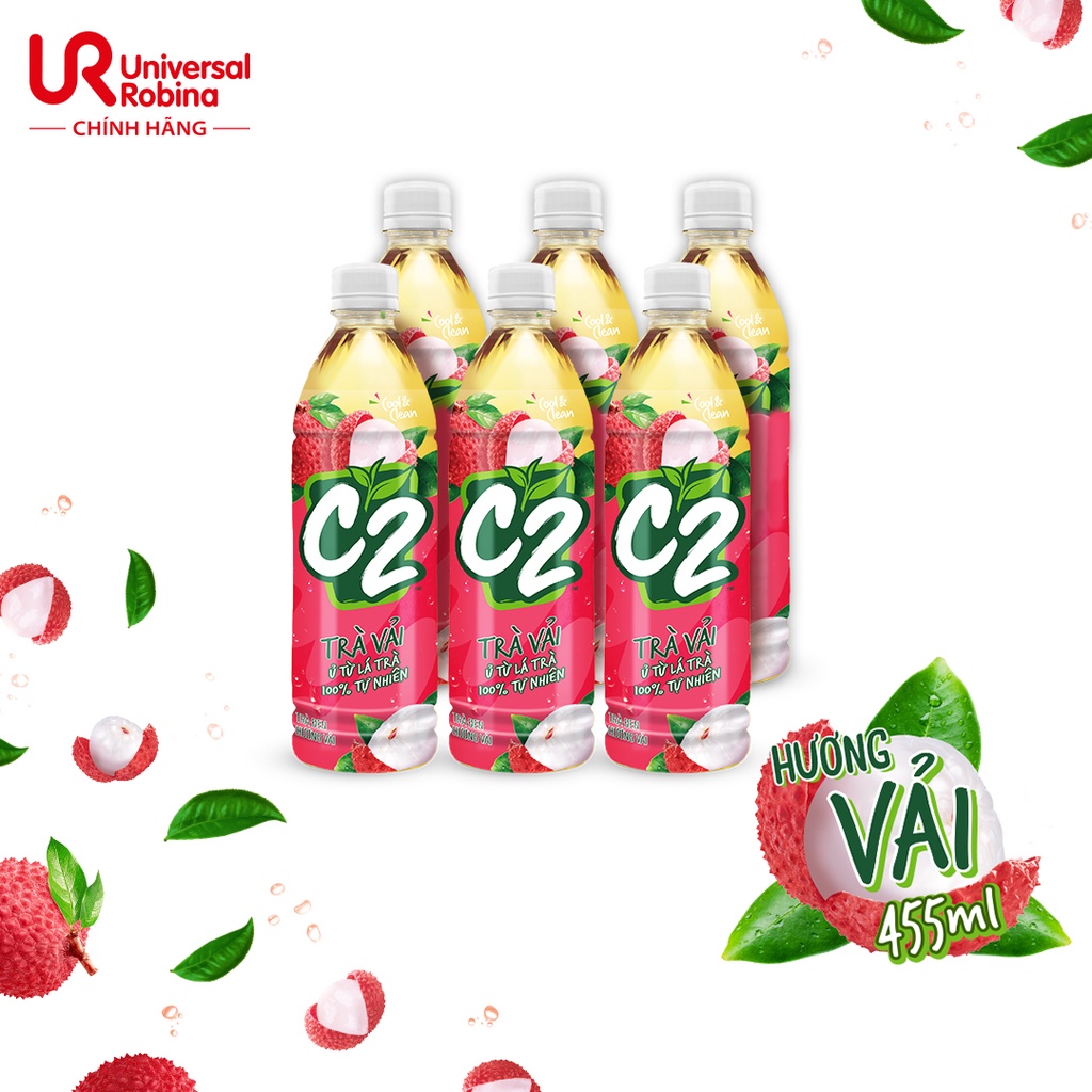 Trà xanh C2 hương vải 455ml