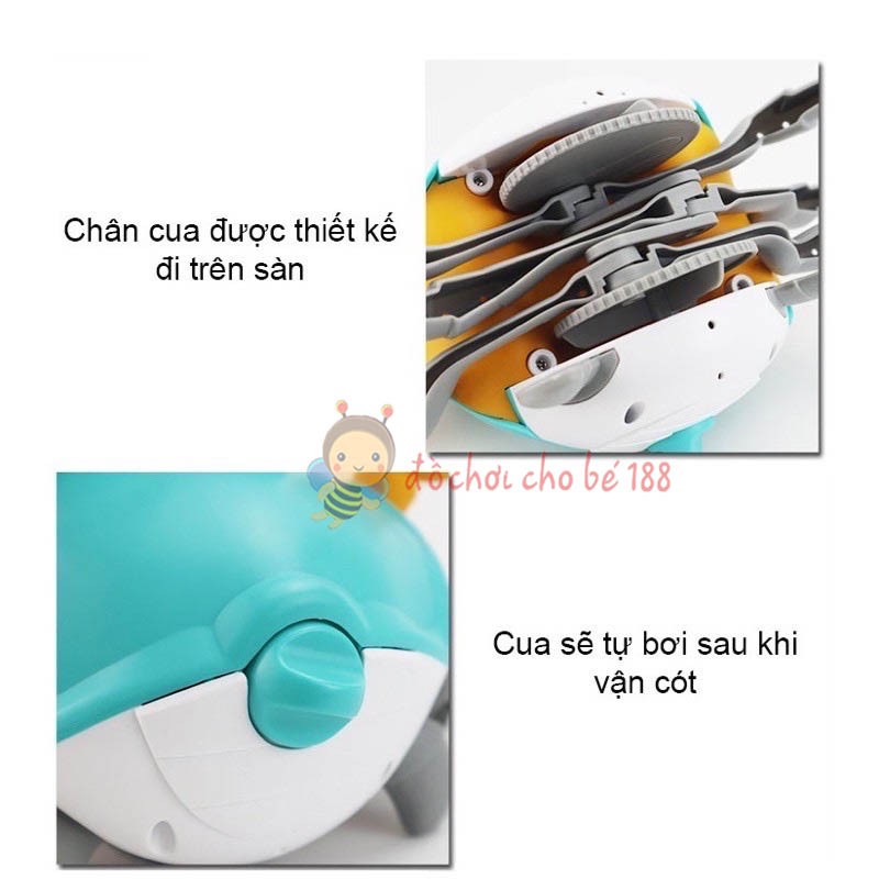 Đồ Chơi Cua Vặn Dây Cót Siêu Hot Cho Bé (Nhựa Cao Cấp), đồ chơi nhà tắm