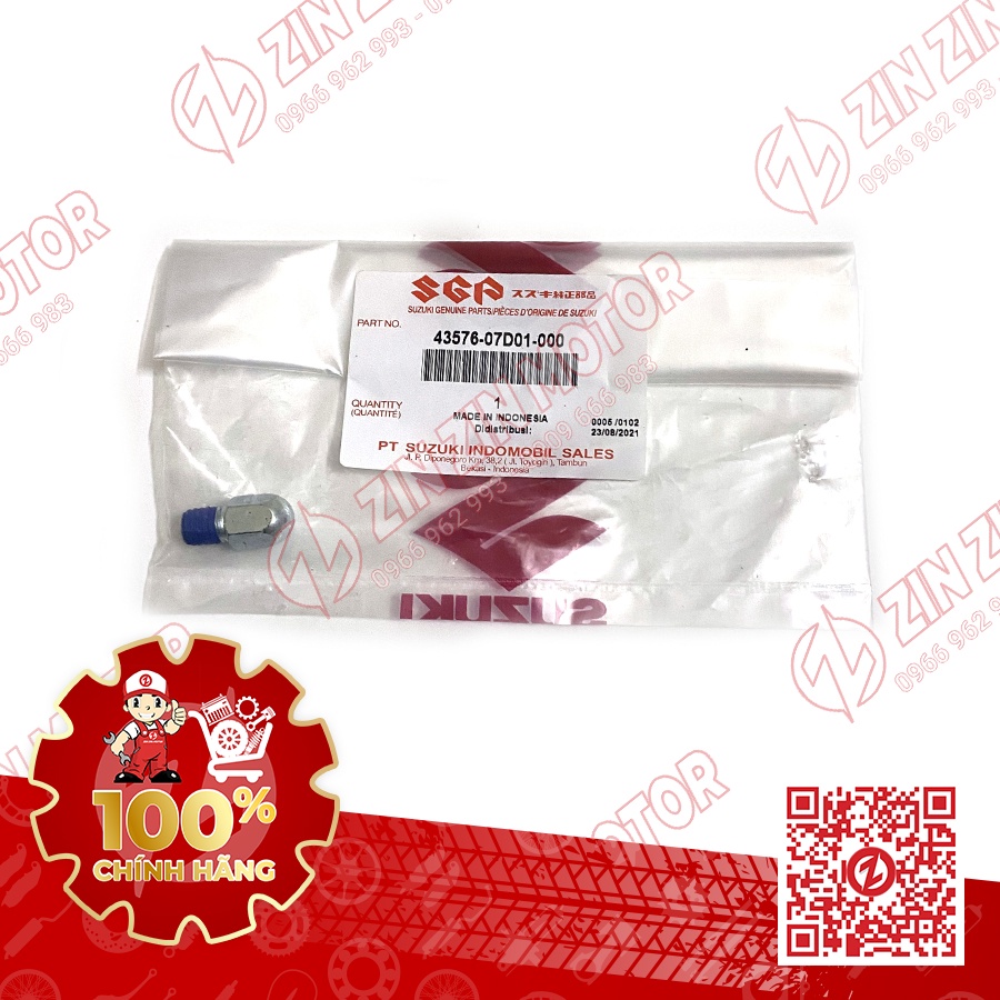Đế Ốc Cục Nhôm Gác Chân Trước Satria Fi, Raider Fi 43576-07D01-000 Chính Hãng Suzuki