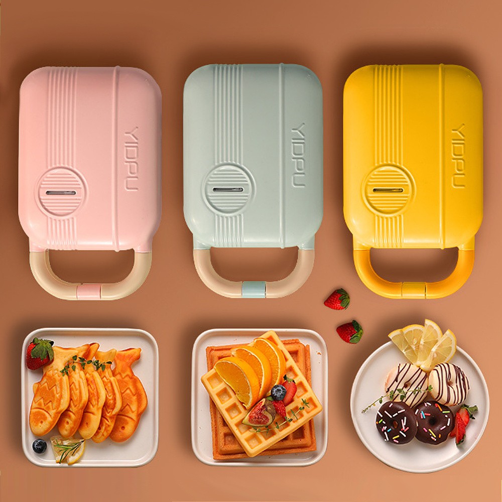 Máy Làm Bánh Waffle 220v Tiện Dụng Chất Lượng Cao Máy Nướng Bánh Mì Kẹp Nướng Bánh Sandwich Làm Bánh Waffle