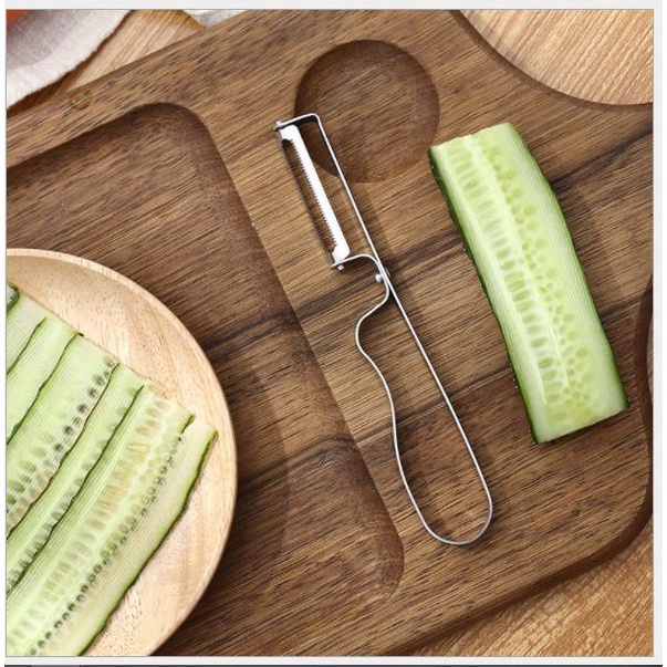 Dụng Cụ Dao Bào Gọt Vỏ Trái Cây 16x2.5cm Inox, dao 2 lưỡi p191-24