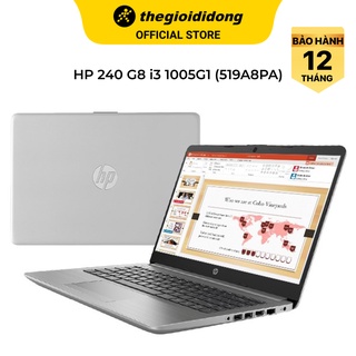 Laptop HP 240 G8 i3 1005G1/4GB/512GB/14"F/Win10/(519A8PA)/Bạc - Hàng chính hãng
